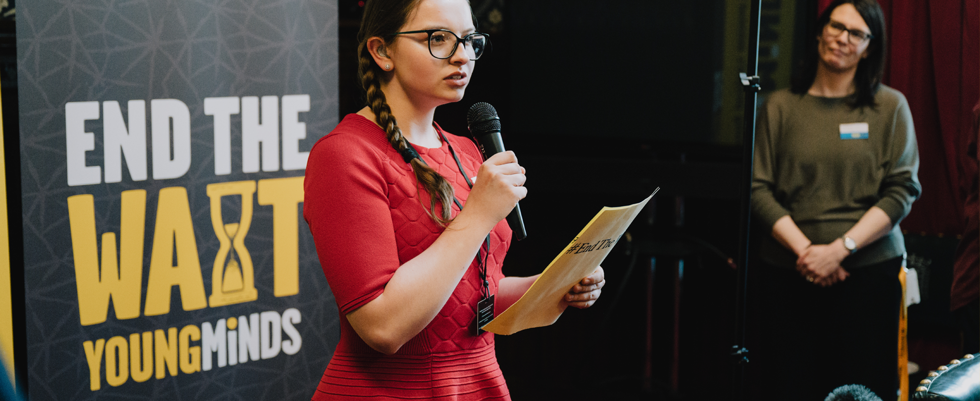 Our Activists Nicole giving a speech at the #EndTheWait Parliament event.